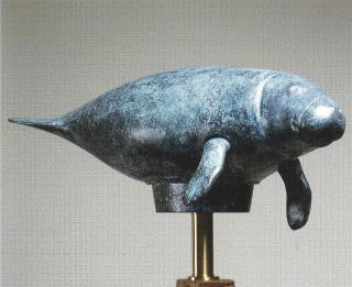 「漂碧(部分)」(hyouheki)(銅・栂/60.0×25.0×高さ158.0cm)
